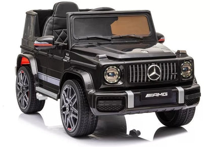 Vaikiškas akumuliatorinis automobilis Mercedes G63 AMG, juodas, lakuotas