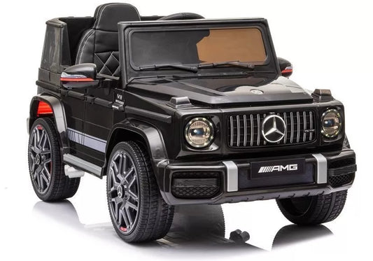 Vaikiškas akumuliatorinis automobilis Mercedes G63 AMG, juodas, lakuotas