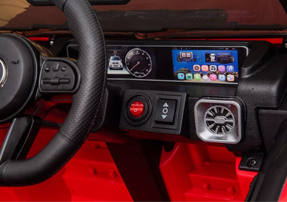 Vaikiškas akumuliatorinis automobilis Mercedes G63 raudonas