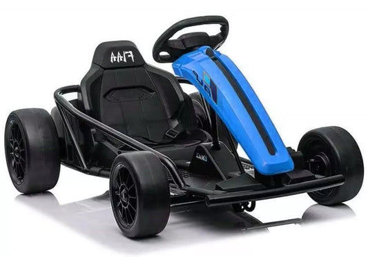 Vaikiškas akumuliatorinis kartingas su drifto funkcija SX1968 18 km/h, mėlynas