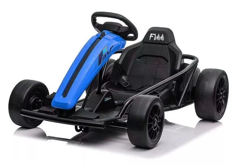 Vaikiškas akumuliatorinis kartingas su drifto funkcija SX1968 18 km/h, mėlynas