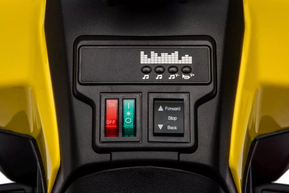 Vaikiškas akumuliatorinis keturratis LEAN CARS GTS1155, geltonas