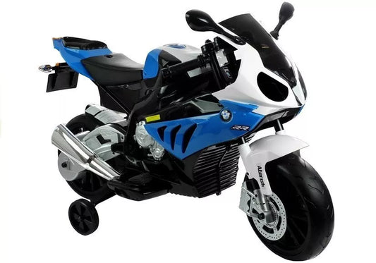 Vaikiškas akumuliatorinis motociklas BMW S1000RR - Mėlynas