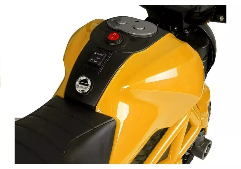 Vaikiškas akumuliatorinis motociklas GTM1188 Geltonas