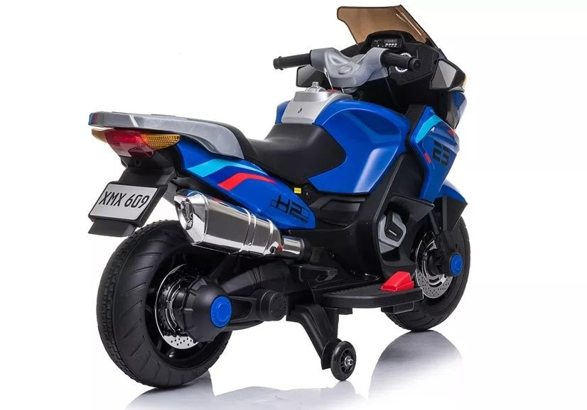 Vaikiškas akumuliatorinis motociklas XMX609 mėlynas