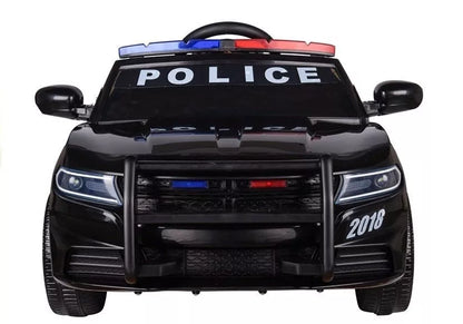 Vaikiškas akumuliatorinis policijos automobilis, juodas