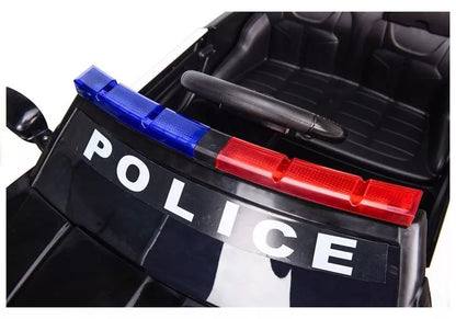 Vaikiškas akumuliatorinis policijos automobilis, juodas
