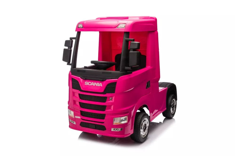 Vaikiškas akumuliatorinis sunkvežimis Scania 500R HL698 4x4, rožinis