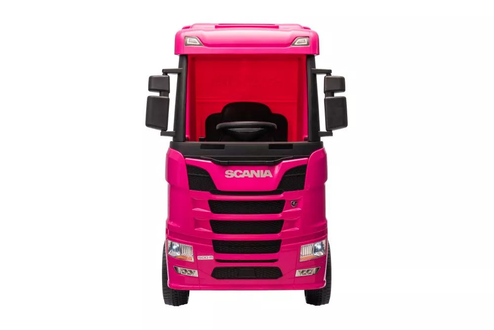 Vaikiškas akumuliatorinis sunkvežimis Scania 500R HL698 4x4, rožinis