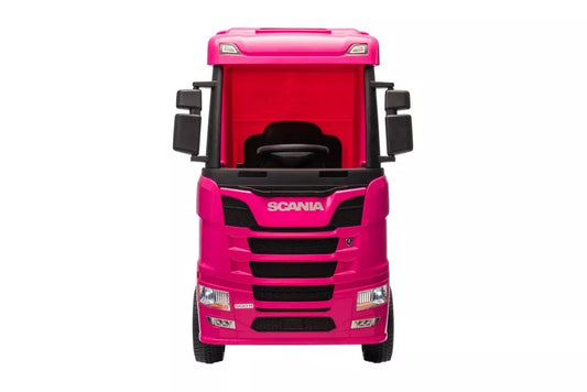 Vaikiškas akumuliatorinis sunkvežimis Scania 500R HL698 4x4, rožinis