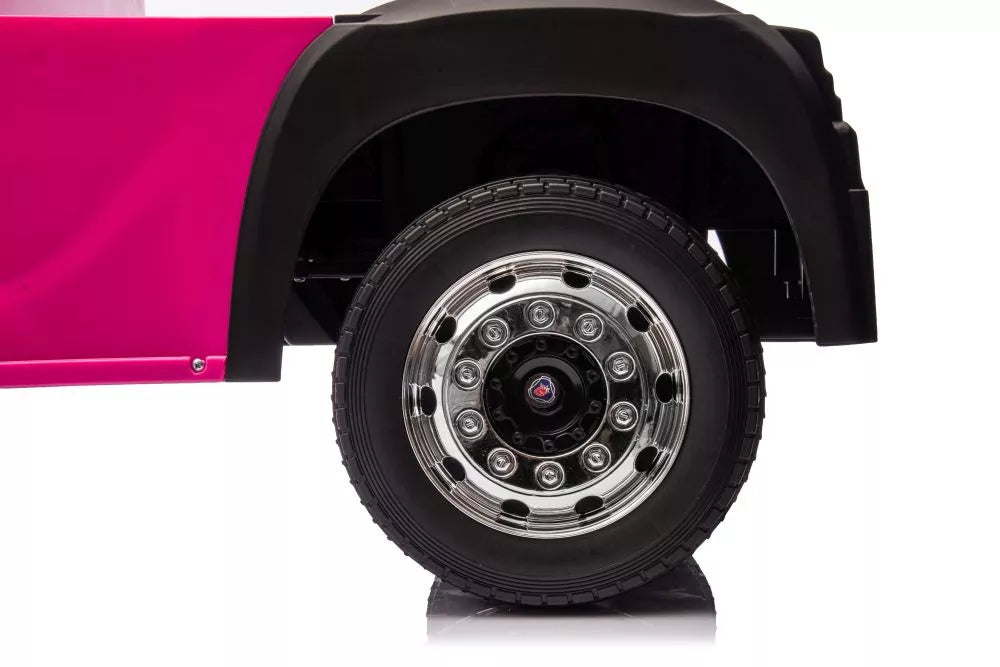 Vaikiškas akumuliatorinis sunkvežimis Scania 500R HL698 4x4, rožinis