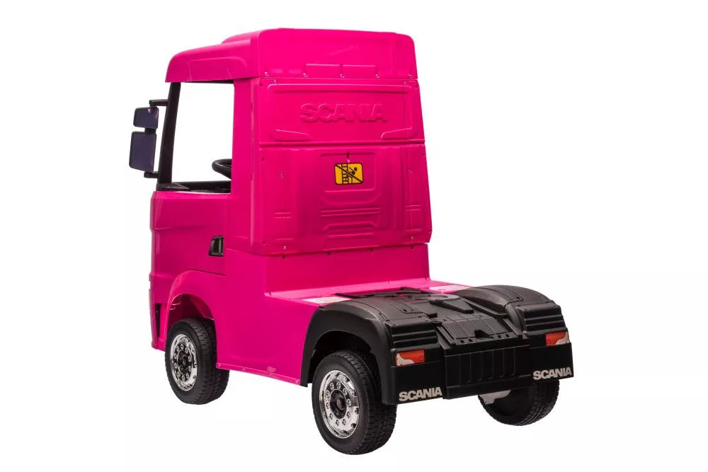 Vaikiškas akumuliatorinis sunkvežimis Scania 500R HL698 4x4, rožinis