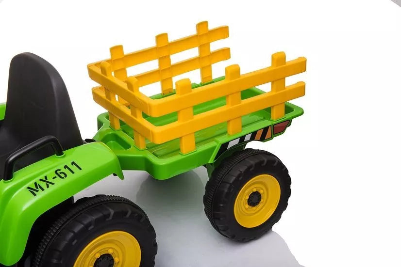 Vaikiškas akumuliatorinis traktorius LEAN CARS XMX611 balta spalva