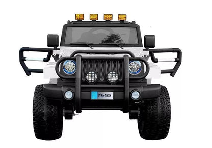 Vaikiškas akumuliatorinis visureigis Jeep WXE-1688 4x4, baltas