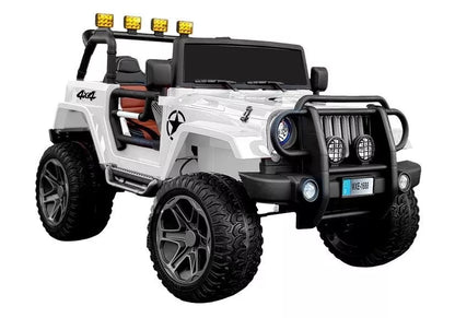 Vaikiškas akumuliatorinis visureigis Jeep WXE-1688 4x4, baltas