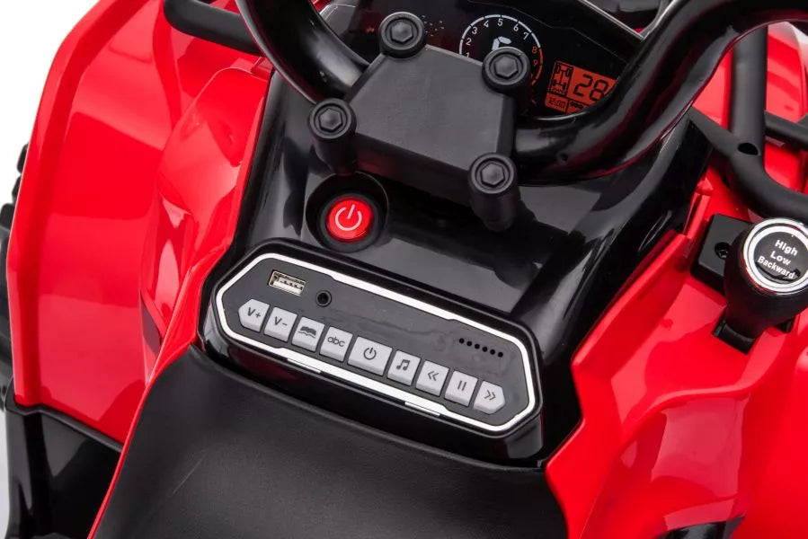 Vaikiškas elektrinis keturratis Madman JS009 raudonos spalvos