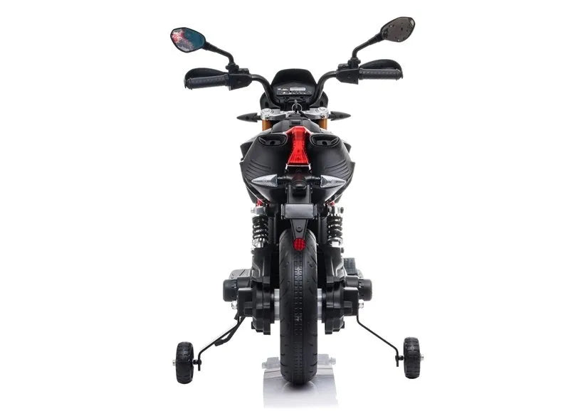 Vaikiškas elektrinis motociklas Aprilia A007, juodas