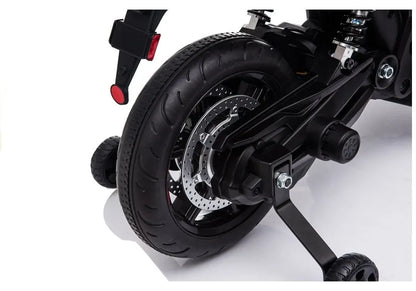 Vaikiškas elektrinis motociklas Aprilia A007, juodas