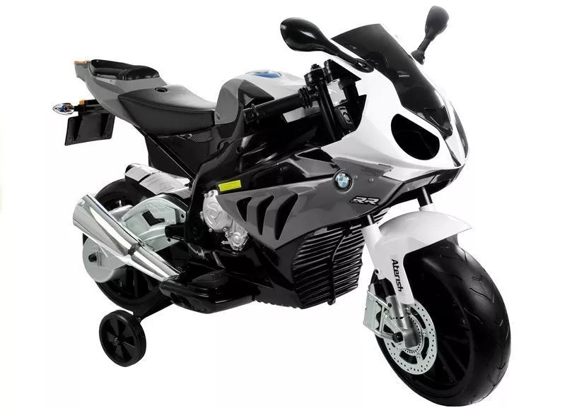 Vaikiškas elektrinis motociklas BMW S1000RR - sidabrinis