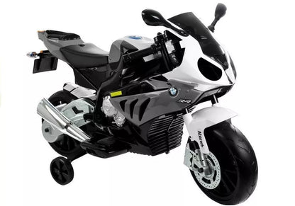 Vaikiškas elektrinis motociklas BMW S1000RR - sidabrinis