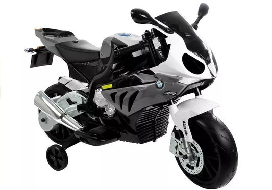 Vaikiškas elektrinis motociklas BMW S1000RR - sidabrinis