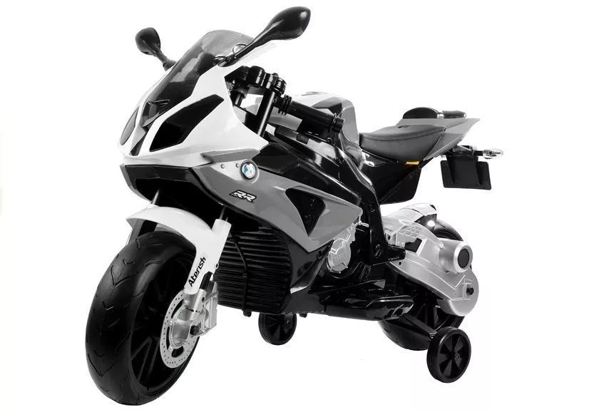Vaikiškas elektrinis motociklas BMW S1000RR - sidabrinis