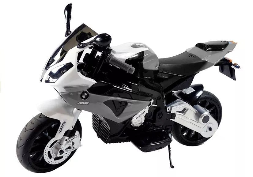 Vaikiškas elektrinis motociklas BMW S1000RR - sidabrinis