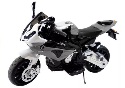 Vaikiškas elektrinis motociklas BMW S1000RR - sidabrinis