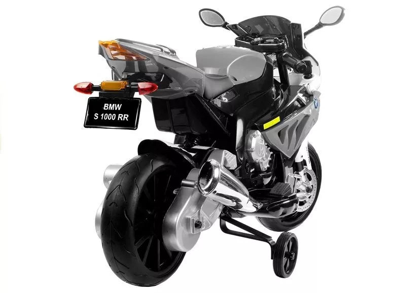 Vaikiškas elektrinis motociklas BMW S1000RR - sidabrinis