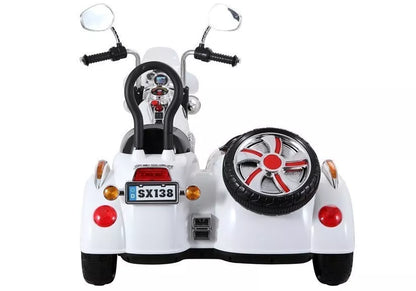Vaikiškas elektrinis motociklas LEAN CARS SX138, baltas
