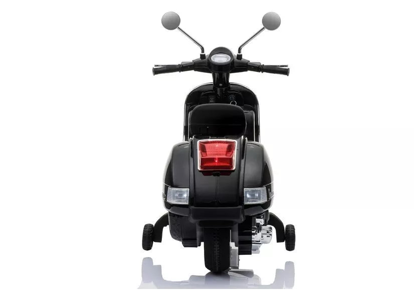 Vaikiškas elektrinis motoroleris Vespa - juodas