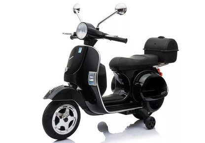 Vaikiškas elektrinis motoroleris Vespa - juodas