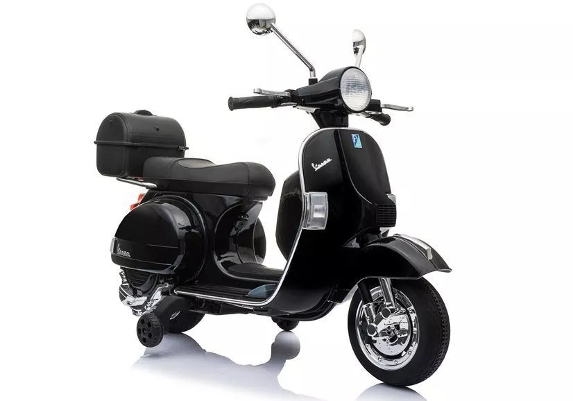 Vaikiškas elektrinis motoroleris Vespa - juodas
