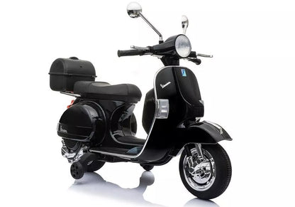 Vaikiškas elektrinis motoroleris Vespa - juodas