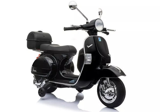 Vaikiškas elektrinis motoroleris Vespa - juodas