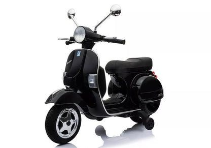 Vaikiškas elektrinis motoroleris Vespa - juodas