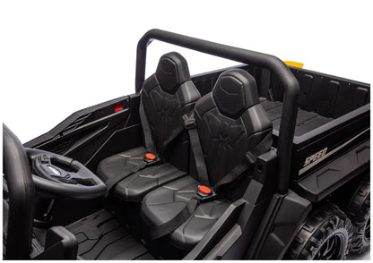 Vaikiškas elektromobilis 6 ratų XB-1038A 4x4 24V juodas