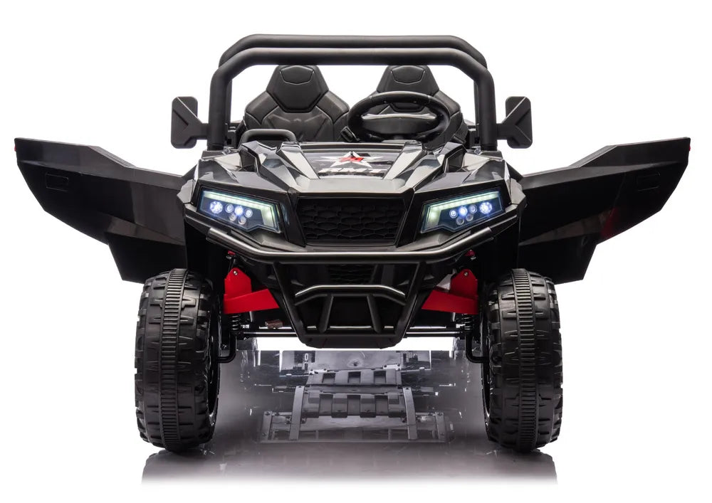 Vaikiškas elektromobilis 6 ratų XB-1038A 4x4 24V juodas