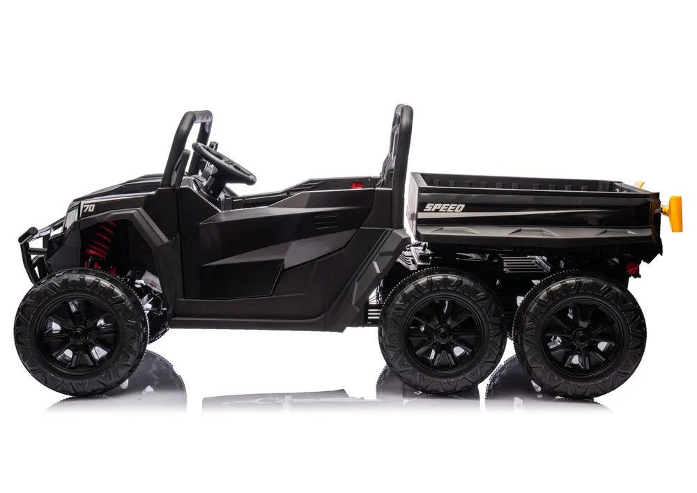 Vaikiškas elektromobilis 6 ratų XB-1038A 4x4 24V juodas
