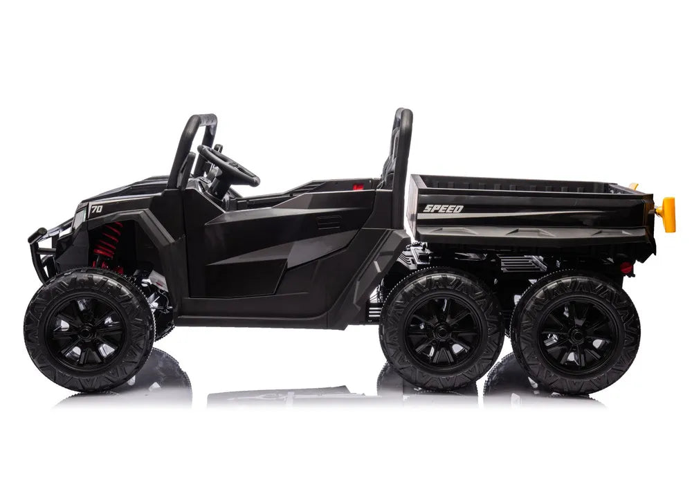 Vaikiškas elektromobilis 6 ratų XB-1038A 4x4 24V juodas