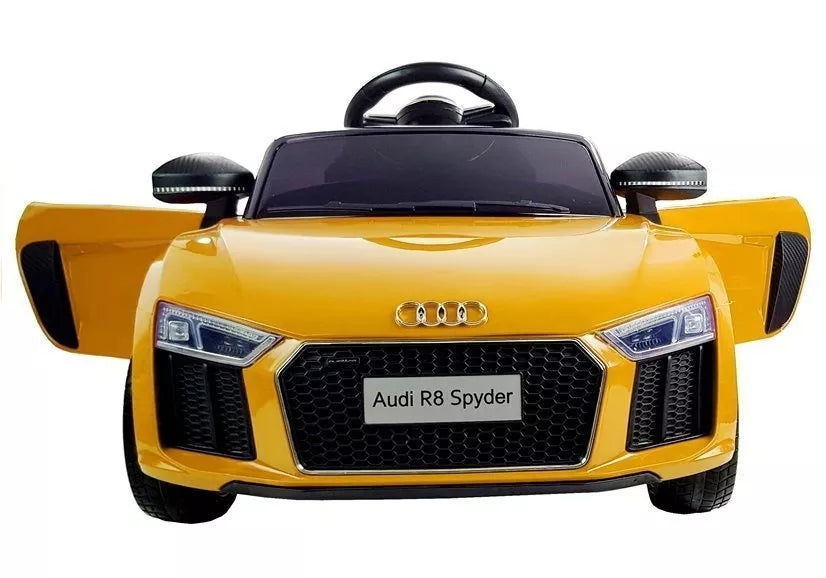Vaikiškas elektromobilis Audi R8 Spyder, geltonas