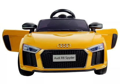Vaikiškas elektromobilis Audi R8 Spyder, geltonas