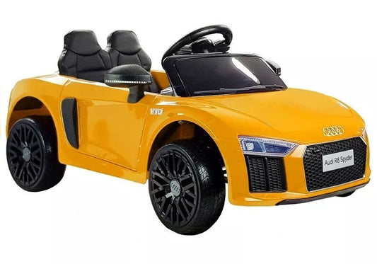 Vaikiškas elektromobilis Audi R8 Spyder, geltonas