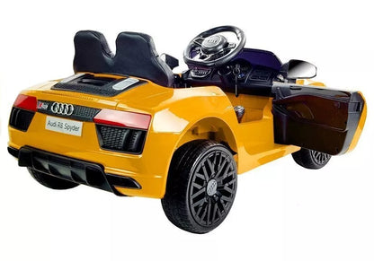 Vaikiškas elektromobilis Audi R8 Spyder, geltonas
