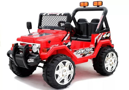 Vaikiškas elektromobilis Jeep Raptor S618 EVA raudonos spalvos