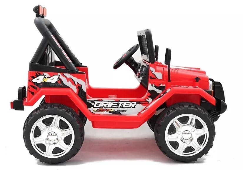 Vaikiškas elektromobilis Jeep Raptor S618 EVA raudonos spalvos