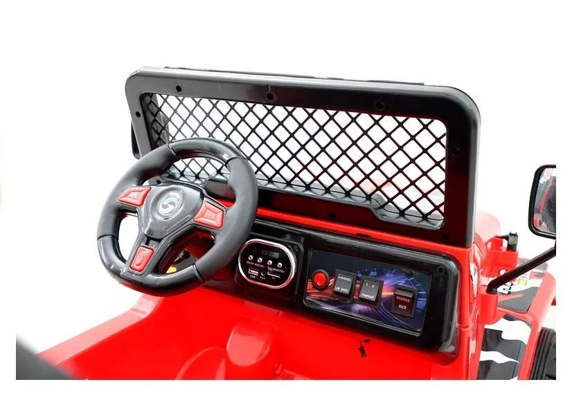 Vaikiškas elektromobilis Jeep Raptor S618 EVA raudonos spalvos