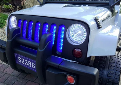 Vaikiškas elektromobilis Jeep S2388 baltas 4x45W
