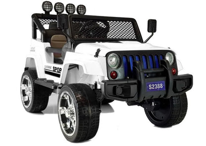 Vaikiškas elektromobilis Jeep S2388 baltas 4x45W