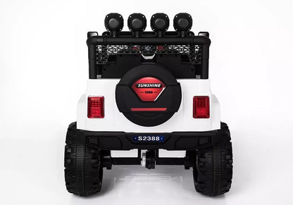 Vaikiškas elektromobilis Jeep S2388 baltas 4x45W